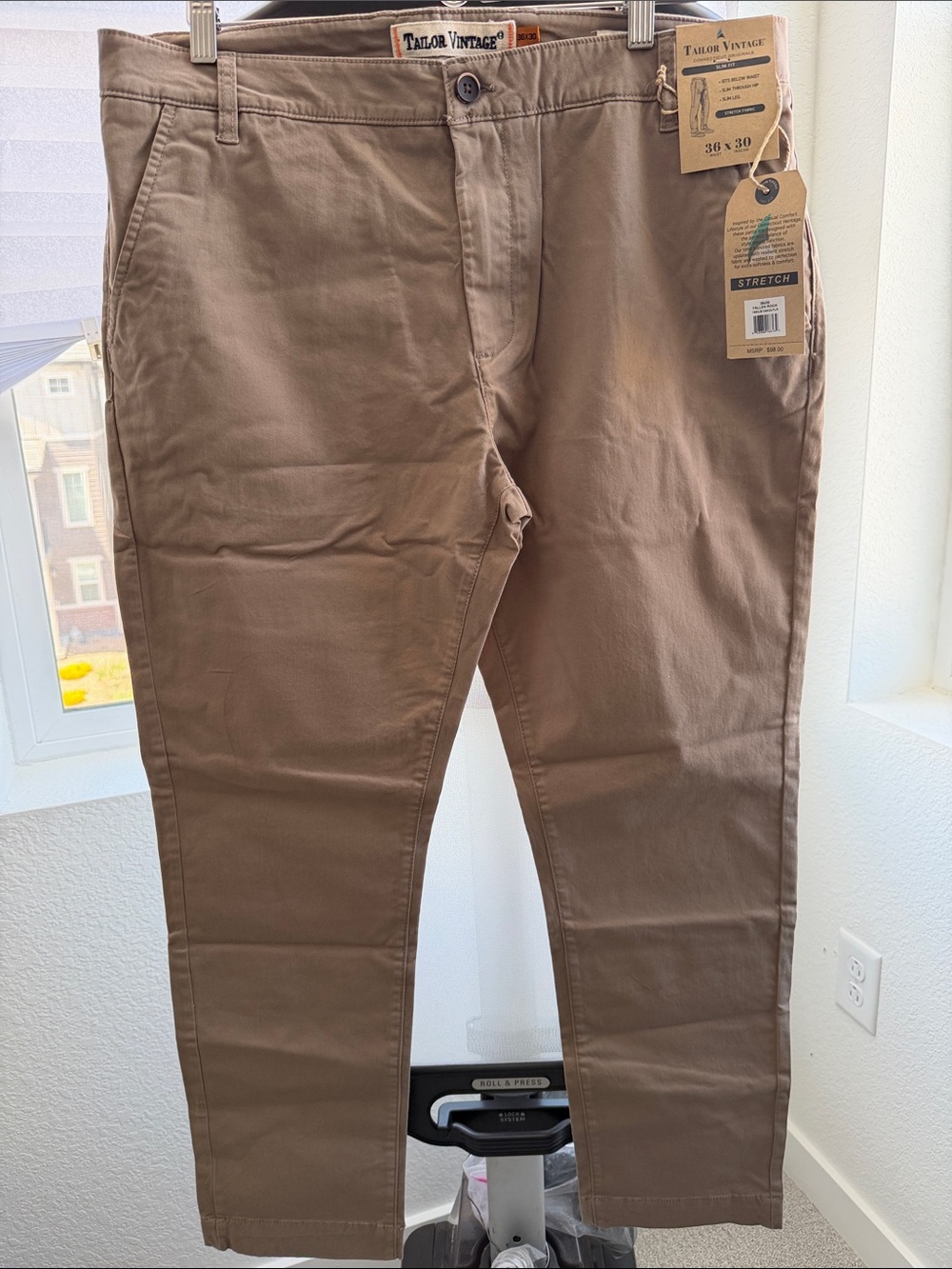 Brand New Tailor Vintage Men’s Chinos in Tan Brown